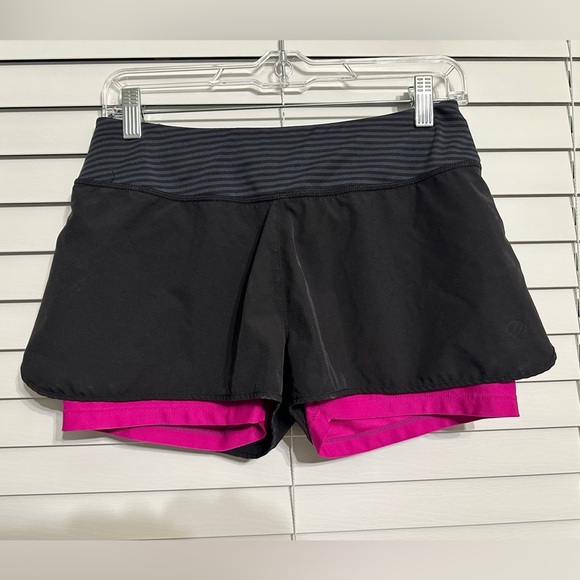 🛍️MPG black shorts with pink undershorts with zipper pocket size S - Picture 8 of 8